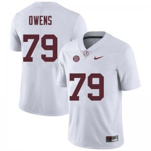 NCAA Men's Alabama Crimson Tide #79 Chris Owens Stitched College Nike Authentic White Football Jersey ZT17J72QW